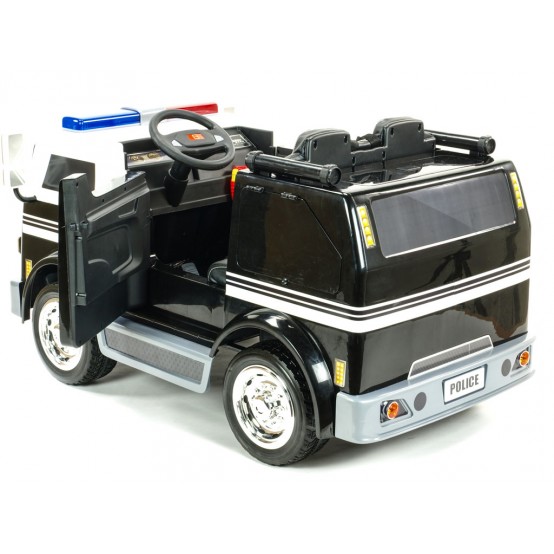 Dvoumístné autíčko Policie 4x4 s policejním majákem, sirénou a funkčním megafonem